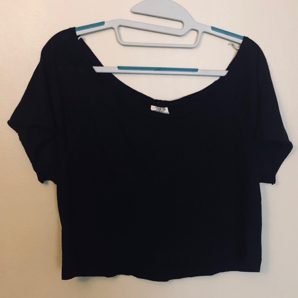Victoria’s Secret PINK Black Crop Top Size XS